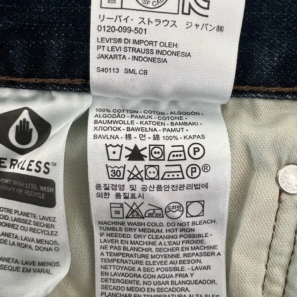 Levis 527‎ Slim Bootcut Jeans Mens 38x30 Dark Wash Blue Denim